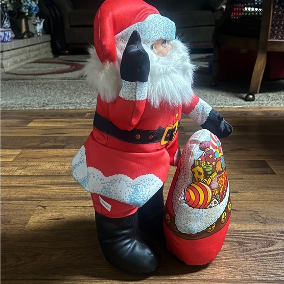 Prairie Marketing ~ Vintage ~ 20" Stuffed ~ Santa Claus Doll W/ Rubber Face - Picture 10 of 12